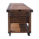 Kaif Kitchen Cart, Distressed Chestnut Finish Acme