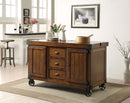 Kabili Kitchen Cart, Antique Tobacco Finish Acme