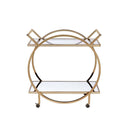 Traverse Serving Cart, Mirrored & Champagne Finish Acme