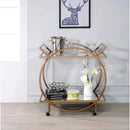 Traverse Serving Cart, Mirrored & Champagne Finish Acme
