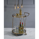 Zekera Serving Cart, Champagne Finish Acme