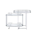 Piffo Serving Cart Set, Clear Glass & Chrome Finish Acme
