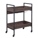 Jerrick Serving Cart, Walnut & Black Finish Acme