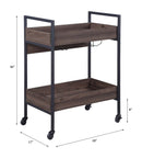Jerrick Serving Cart, Walnut & Black Finish Acme