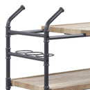 Brantley Serving Cart, Oak & Sandy Black Finish Acme
