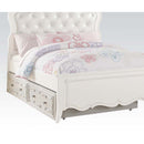 Edalene Trundle (Twin), Pearl White Finish Acme