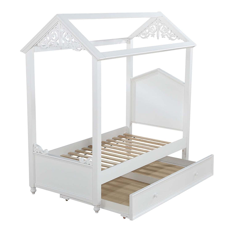 Rapunzel Trundle (Twin), White Finish Acme