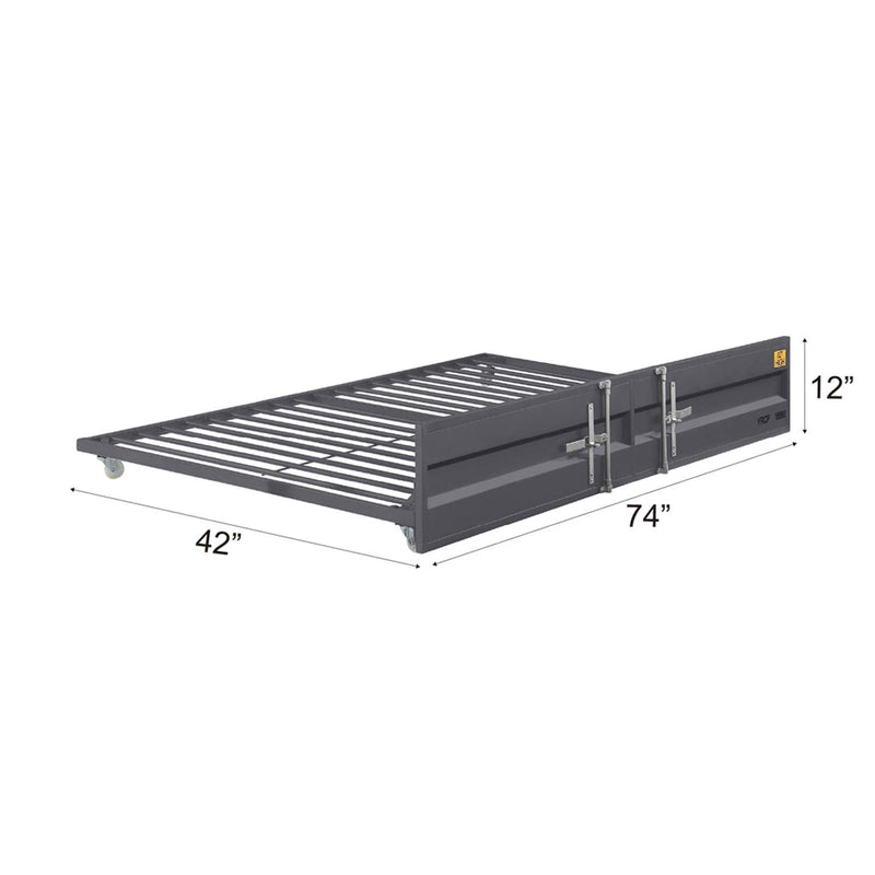 Cargo Trundle (Twin), Gunmetal Finish Acme
