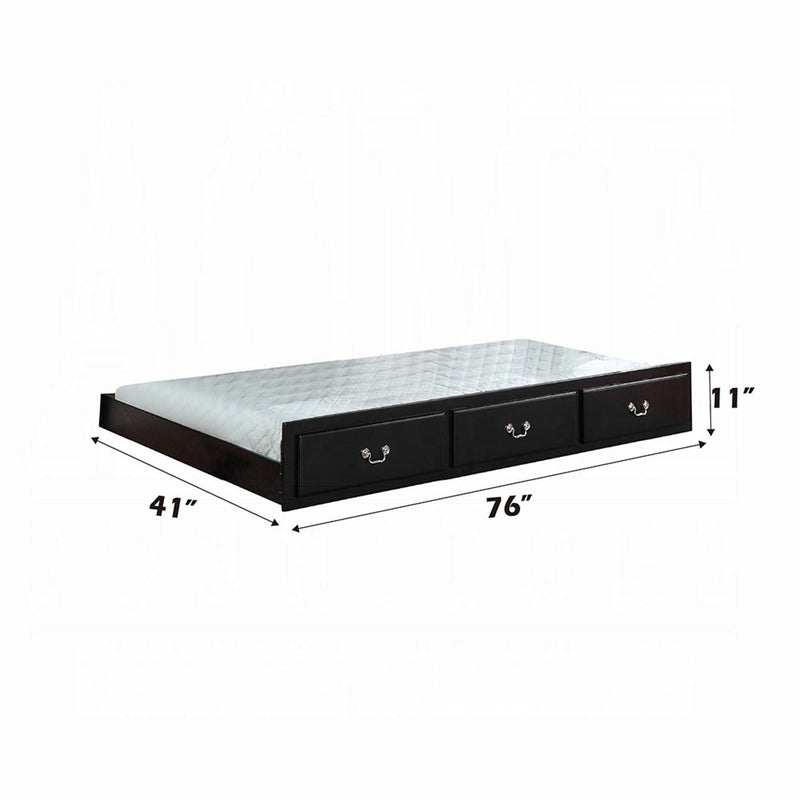 Bailee Trundle (Twin), Black Finish Acme