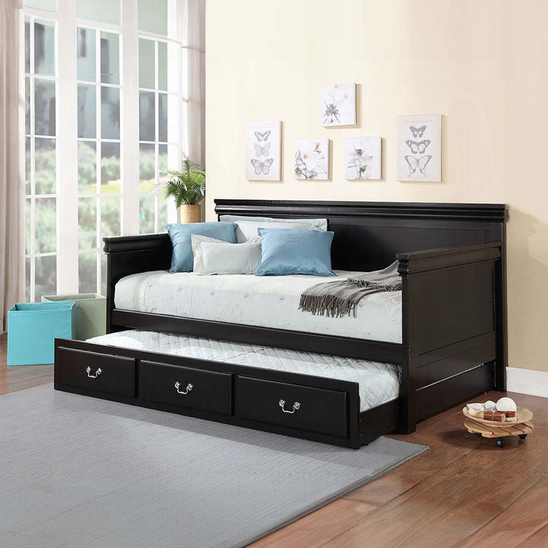 Bailee Trundle (Twin), Black Finish Acme