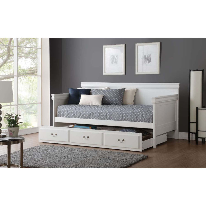Bailee Trundle (Twin), White Finish Acme