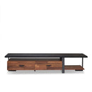 Elling  67" TV Stand, Walnut & Black Finish Acme
