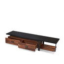 Elling  67" TV Stand, Walnut & Black Finish Acme