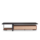 Elling  67" TV Stand, Walnut & Black Finish Acme