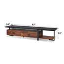 Elling  67" TV Stand, Walnut & Black Finish Acme