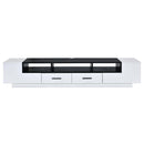 Armour  70" TV Stand, White & Black Finish Acme
