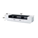 Armour  70" TV Stand, White & Black Finish Acme