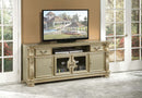 Vendome II  83" TV Stand, Gold Patina & Bone Finish Acme