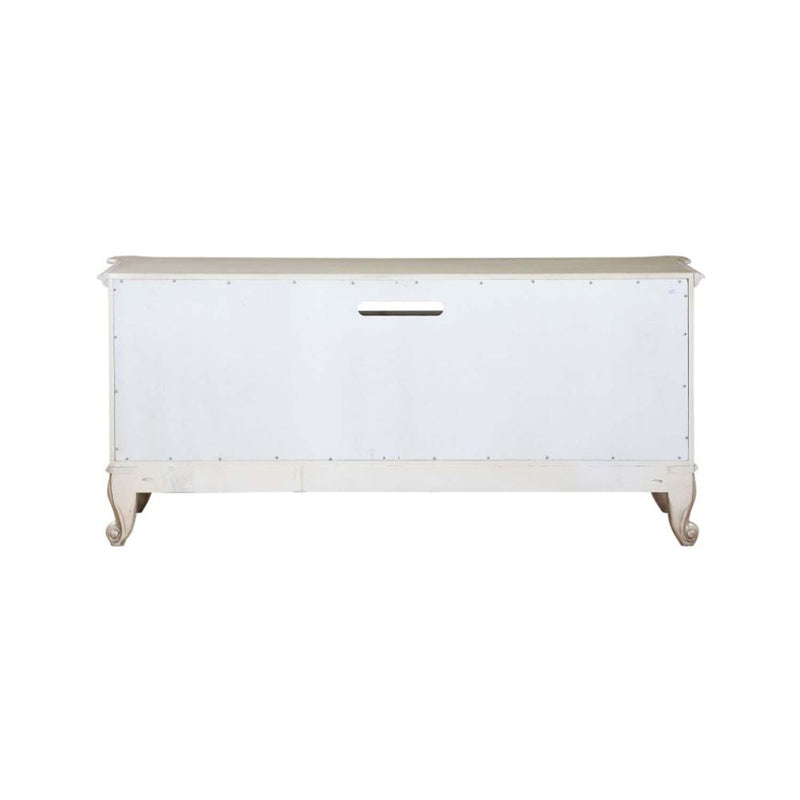Gorsedd  74" TV Stand, Golden Ivory Finish Acme
