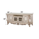 Gorsedd  74" TV Stand, Golden Ivory Finish Acme