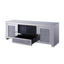 Noralie  59" TV Stand, Mirrored & Faux Diamonds Acme