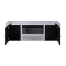 Noralie  59" TV Stand, Mirrored & Faux Diamonds Acme