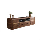 Aberdeen  80" TV Stand, Retro Brown Top Grain Leather Acme