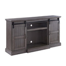 Admon  63" TV Stand w/Fireplace, Gray Oak Finish Acme