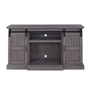 Admon  63" TV Stand w/Fireplace, Gray Oak Finish Acme