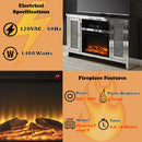 Noralie  59" TV Stand w/Fireplace, Mirrored & Faux Diamonds Acme