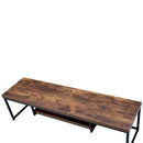 Bob  59" TV Stand, Weathered Oak & Black Metal Finish Acme