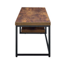 Bob  59" TV Stand, Weathered Oak & Black Metal Finish Acme