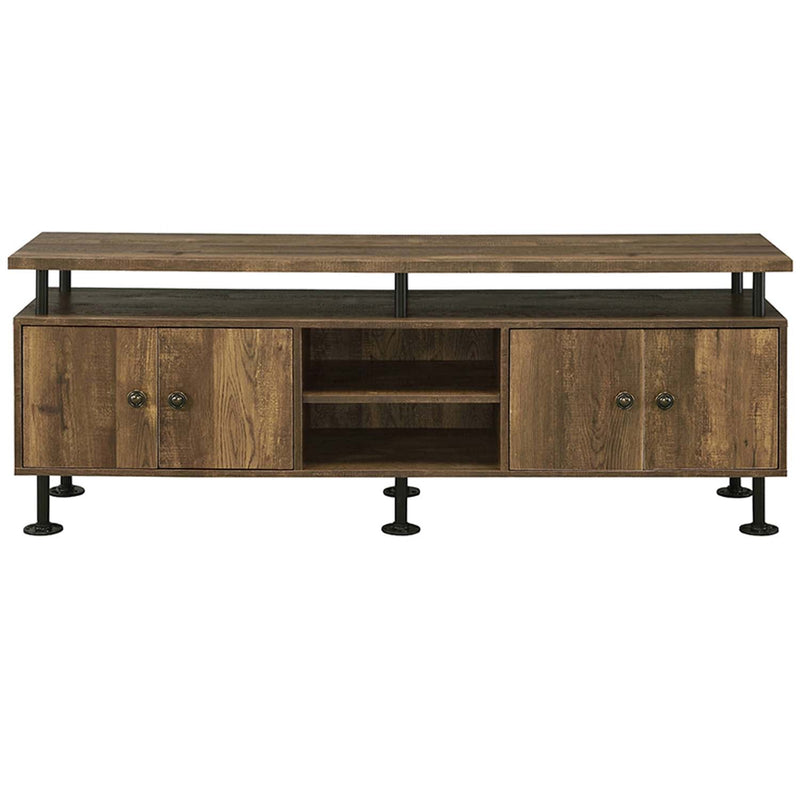 Ensata II  24" TV Stand, Rustic Oak  & Black Finish Acme