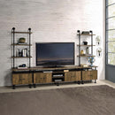 Ensata II  24" TV Stand, Rustic Oak  & Black Finish Acme