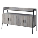 Samiya  52" TV Stand, Gray Oak & Black Finish Acme