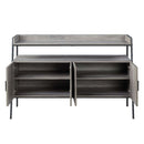 Samiya  52" TV Stand, Gray Oak & Black Finish Acme