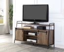 Rashawn  60" TV Stand, Rustic Oak & Black Finish Acme