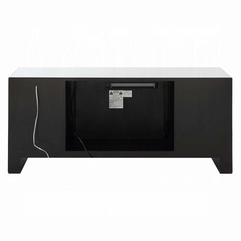 Noralie  59" TV Stand w/Fireplace & Led, Mirrored & Faux Diamonds Acme
