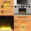 Noralie  59" TV Stand w/Fireplace, Mirrored & Faux Diamonds Acme