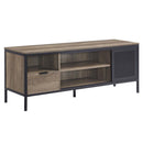 Nantan  55" TV Stand, Rustic Oak & Black Finish Acme