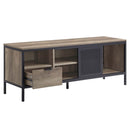 Nantan  55" TV Stand, Rustic Oak & Black Finish Acme