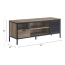 Nantan  55" TV Stand, Rustic Oak & Black Finish Acme