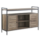 Baina  52" TV Stand, Rustic Oak & Black Finish Acme