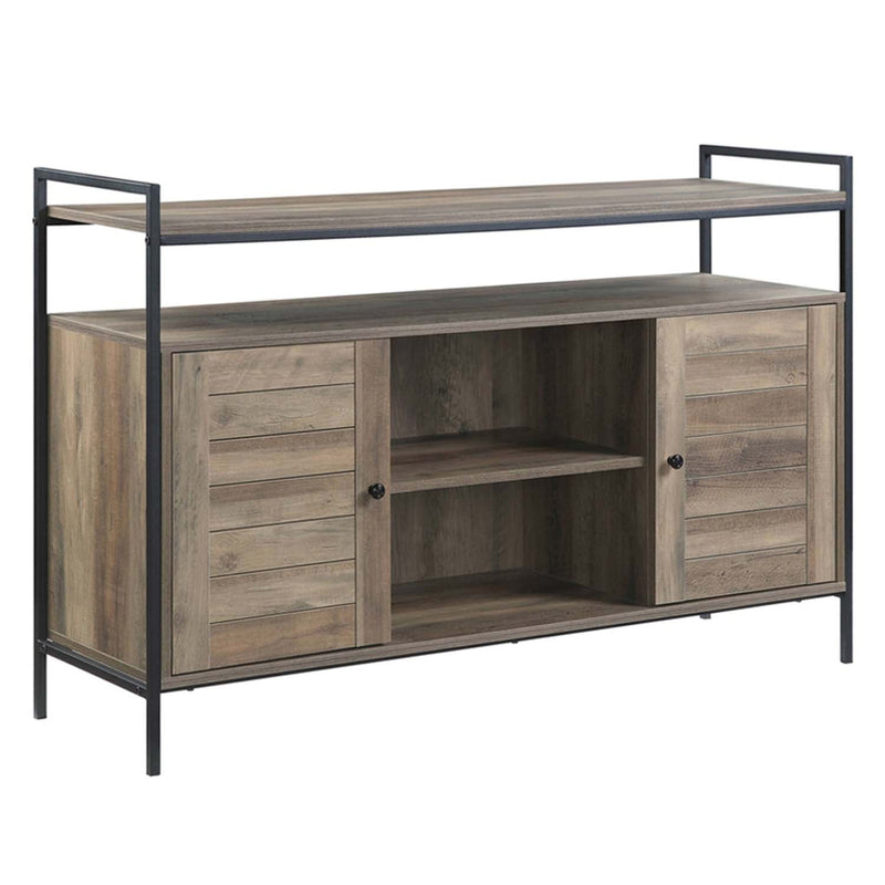 Baina  52" TV Stand, Rustic Oak & Black Finish Acme
