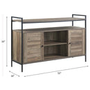 Baina  52" TV Stand, Rustic Oak & Black Finish Acme