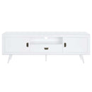 Pagan  63" TV Stand, White High Gloss Finish Acme