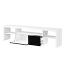 Buck II  75" TV Stand, White & Black High Gloss Finish Acme