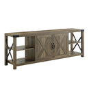Abiram  71" TV Stand, Rustic Oak Finish Acme