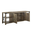 Abiram  71" TV Stand, Rustic Oak Finish Acme