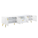 Gaines  79" TV Stand, White High Gloss Finish Acme